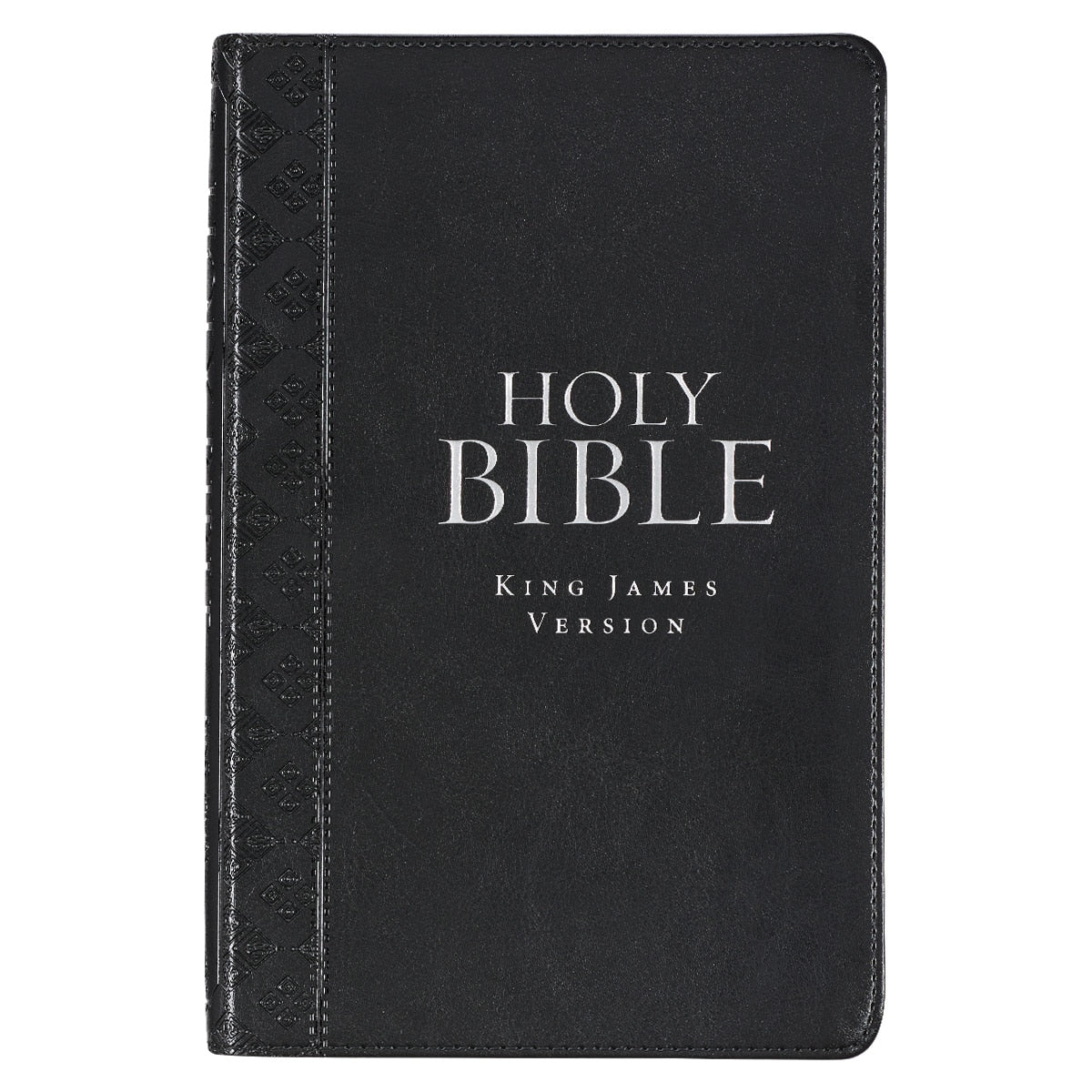 Black Faux Leather King James Version Deluxe Gift Bible with Thumb Index