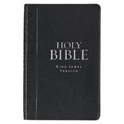 Black Faux Leather King James Version Deluxe Gift Bible with Thumb Index