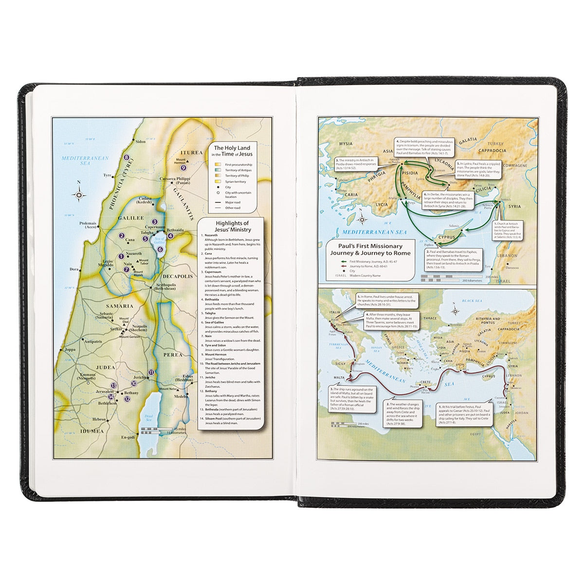 Black Faux Leather King James Version Deluxe Gift Bible with Thumb Index