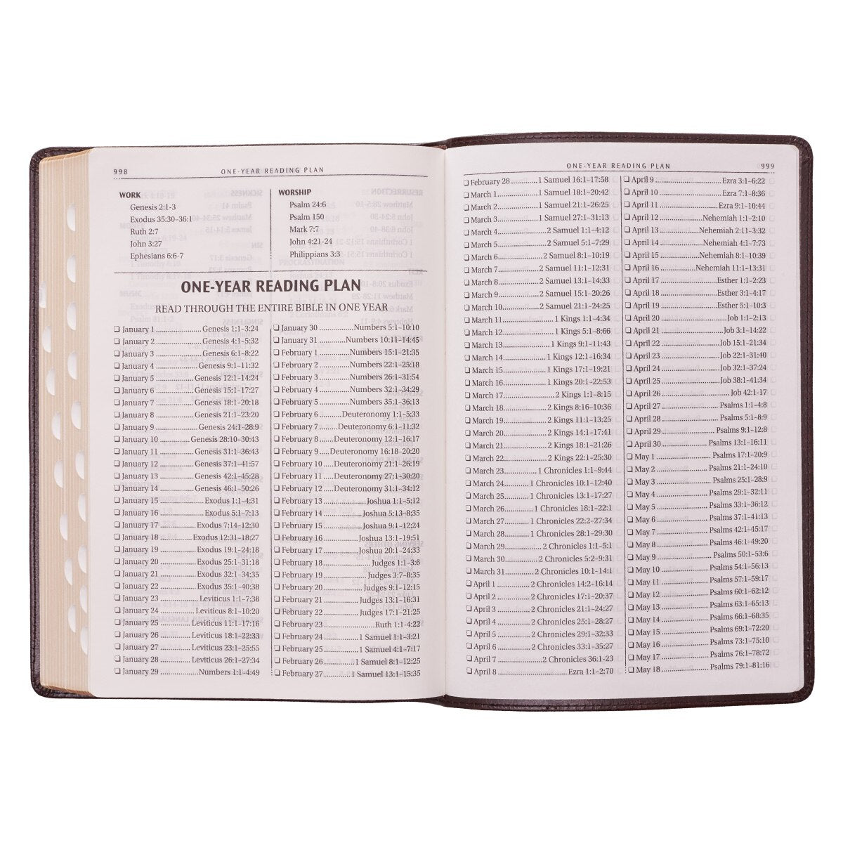 Dark Brown Faux Leather Large Print Thinline King James Version Bible with Thumb Index