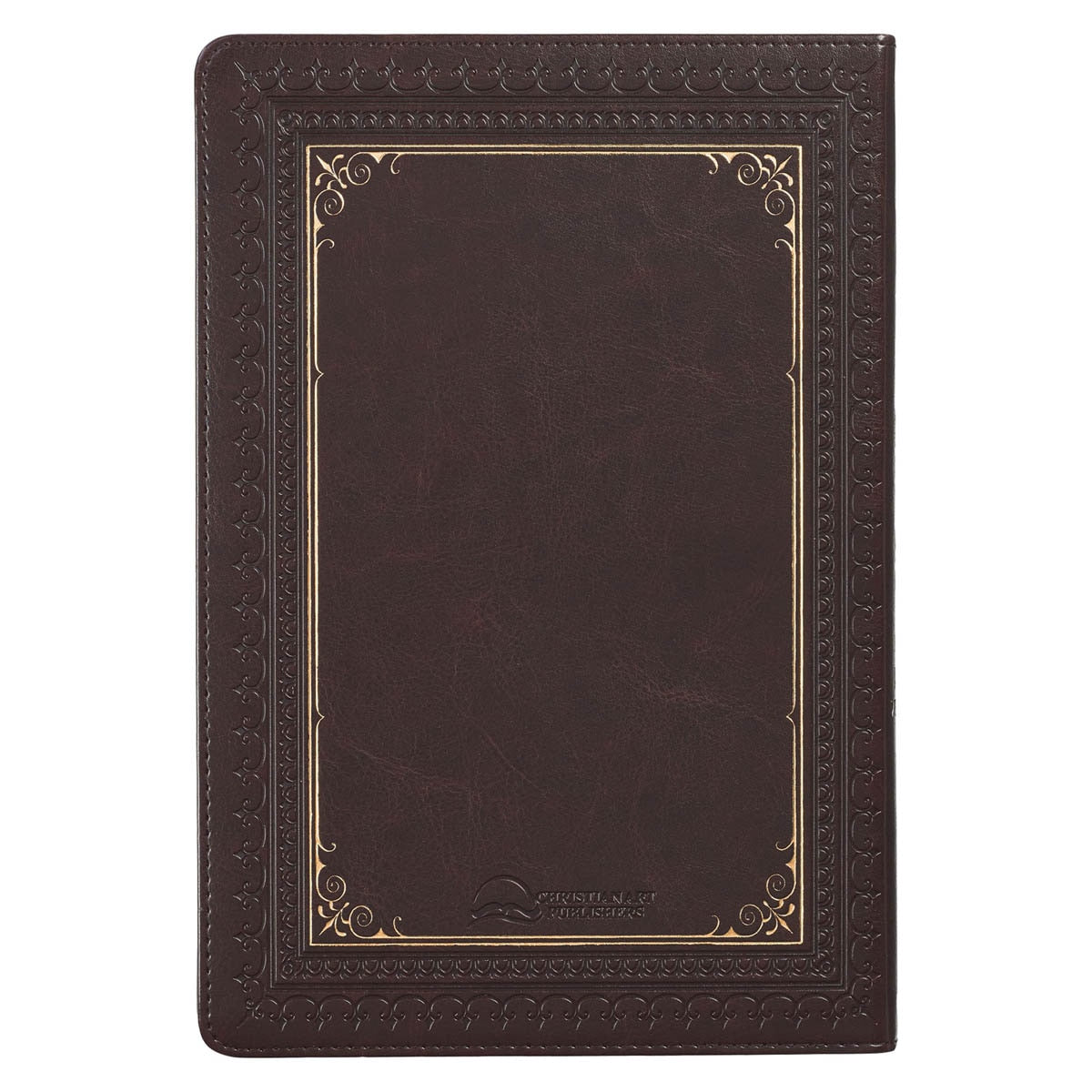 Dark Brown Faux Leather Large Print Thinline King James Version Bible with Thumb Index