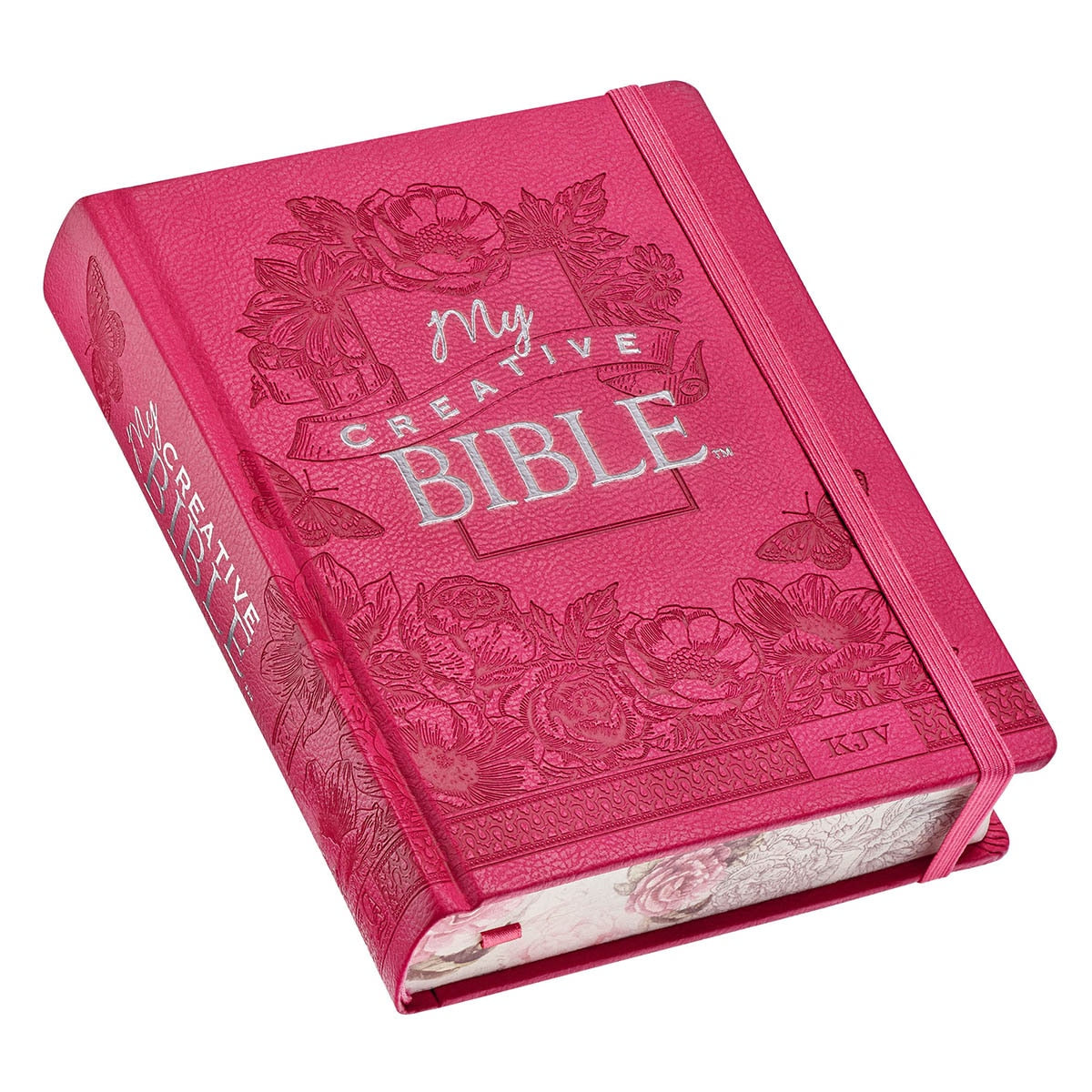 Bright Pink Faux Leather Hardcover KJV My Creative Bible