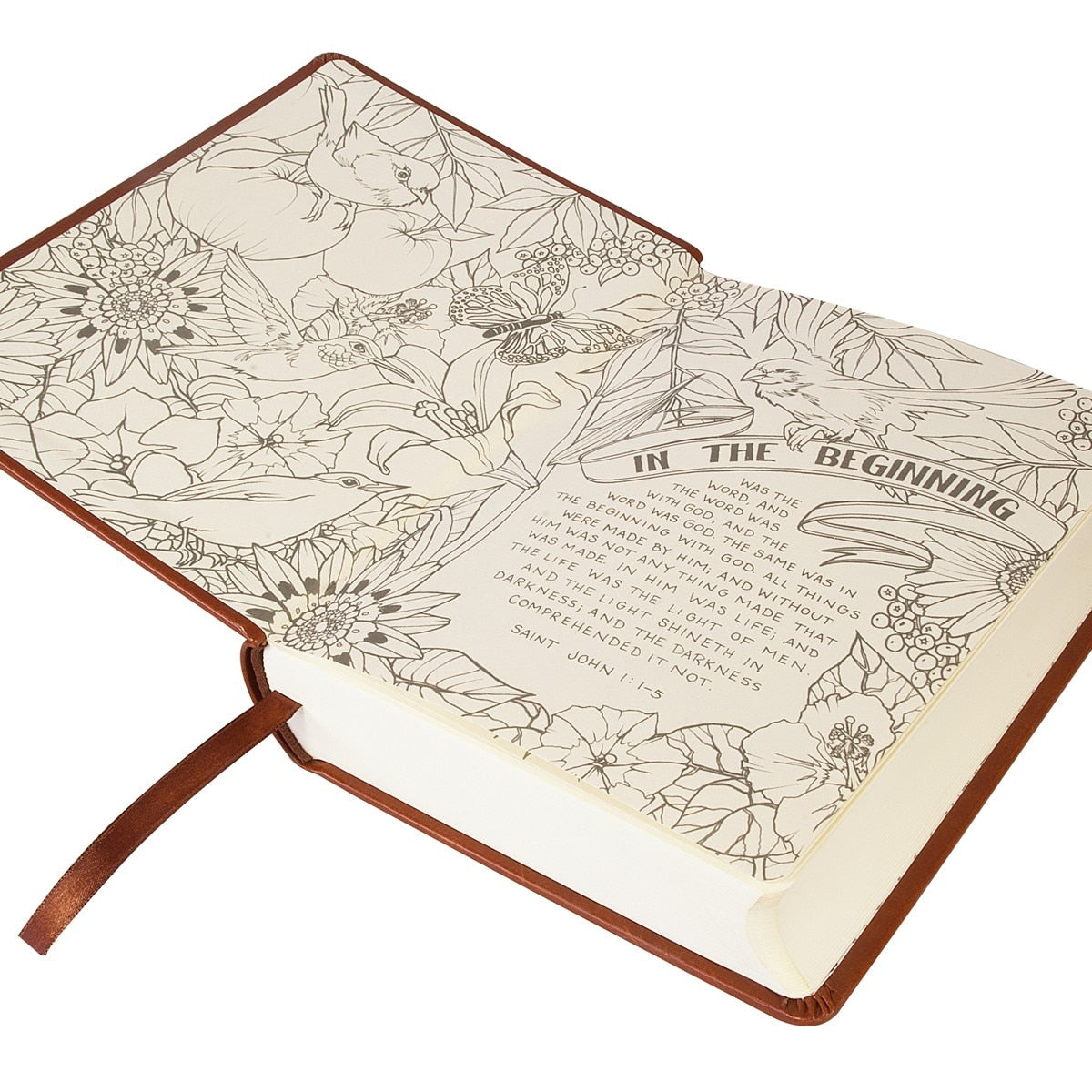 Saddle Tan Faux Leather Hardcover KJV My Creative Bible