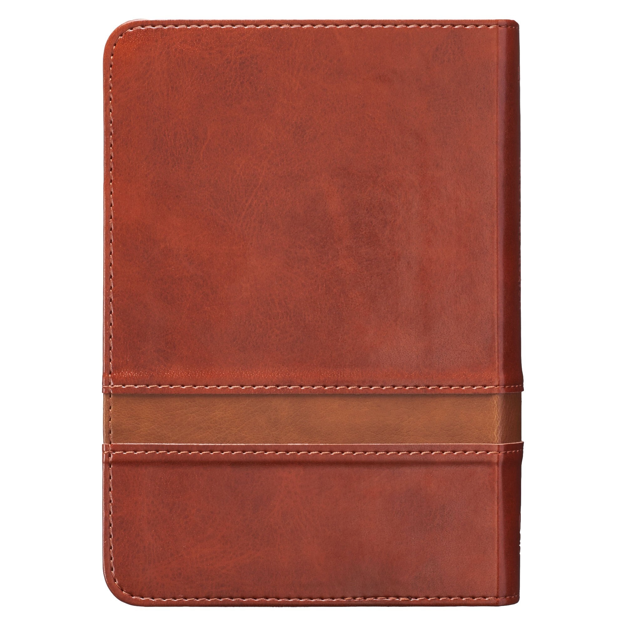 Two-tone Brown Faux Leather Large Print Compact King James Version Bible