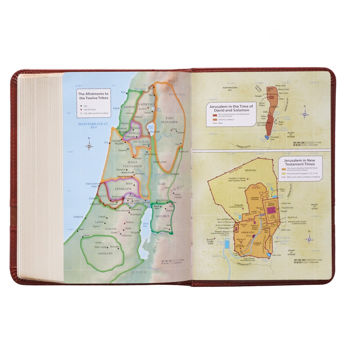 Two-tone Brown Faux Leather Large Print Compact King James Version Bible