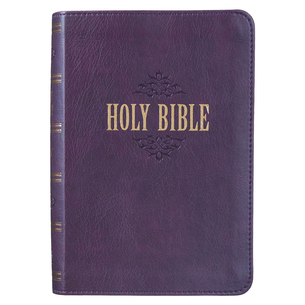 Purple Faux Leather Large Print Compact King James Version Bible