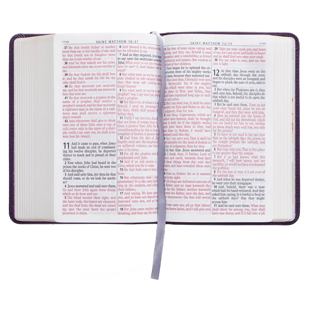 Purple Faux Leather Large Print Compact King James Version Bible