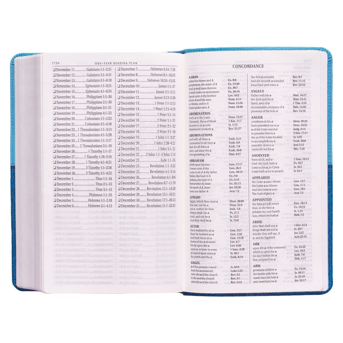 Blue Two-tone Faux Leather Giant Print  Standard-size King James Version Bible