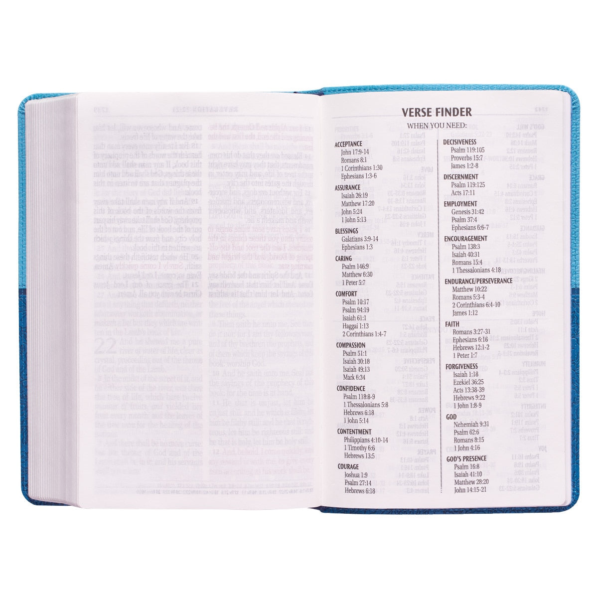 Blue Two-tone Faux Leather Giant Print  Standard-size King James Version Bible