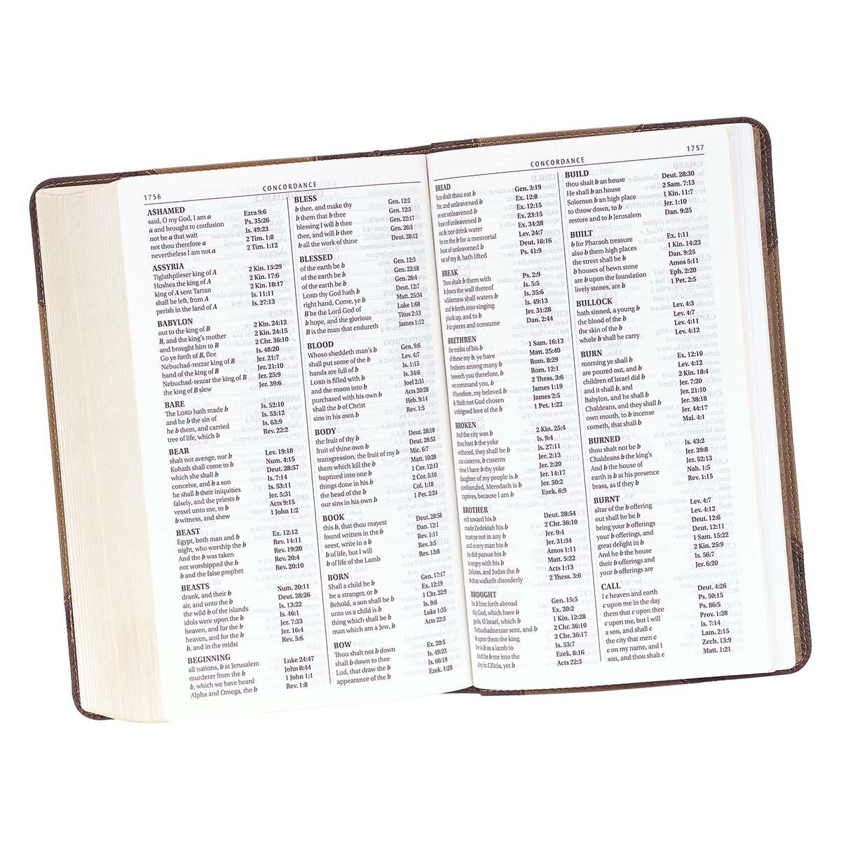 Brown and Tan Faux Leather Standard-size Giant Print King James Version Bible