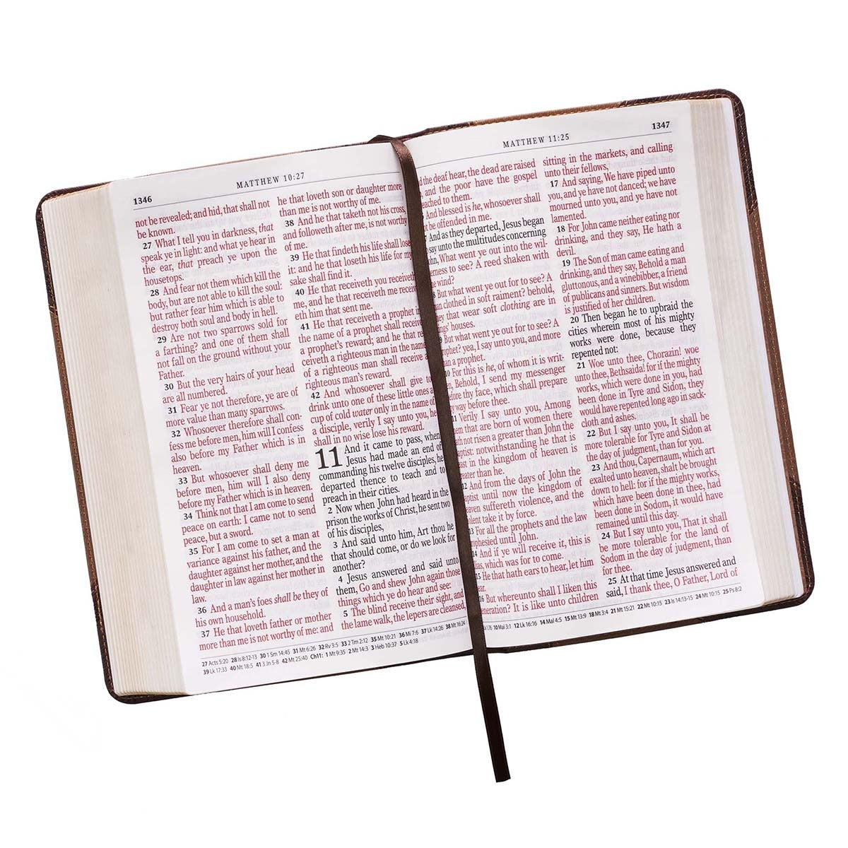 Brown and Tan Faux Leather Standard-size Giant Print King James Version Bible