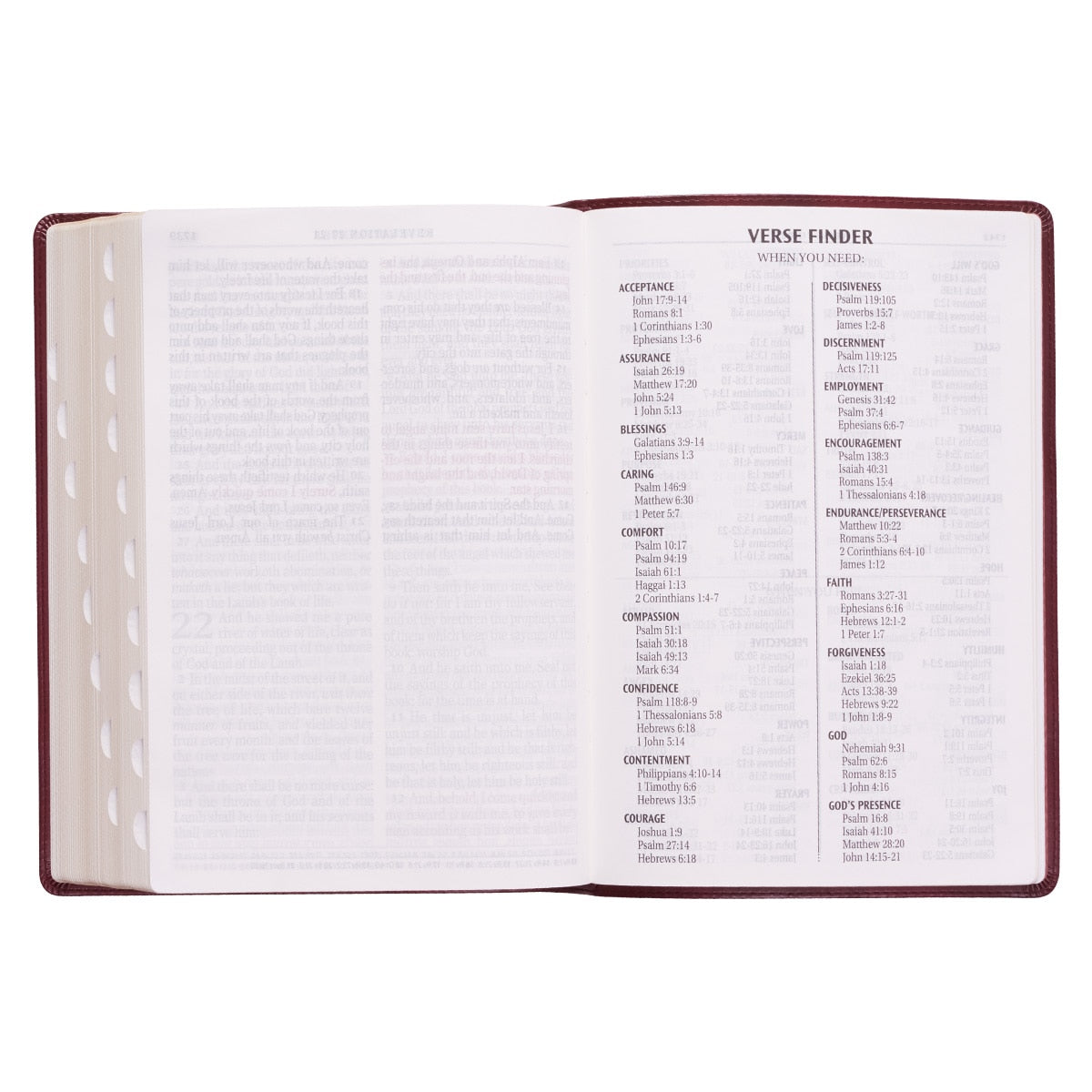 Burgundy Faux Leather Super Giant Print King James Version Bible with Thumb Index