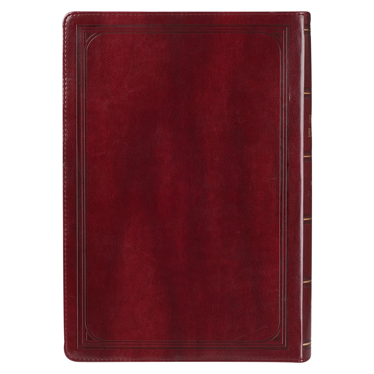Burgundy Faux Leather Super Giant Print King James Version Bible with Thumb Index