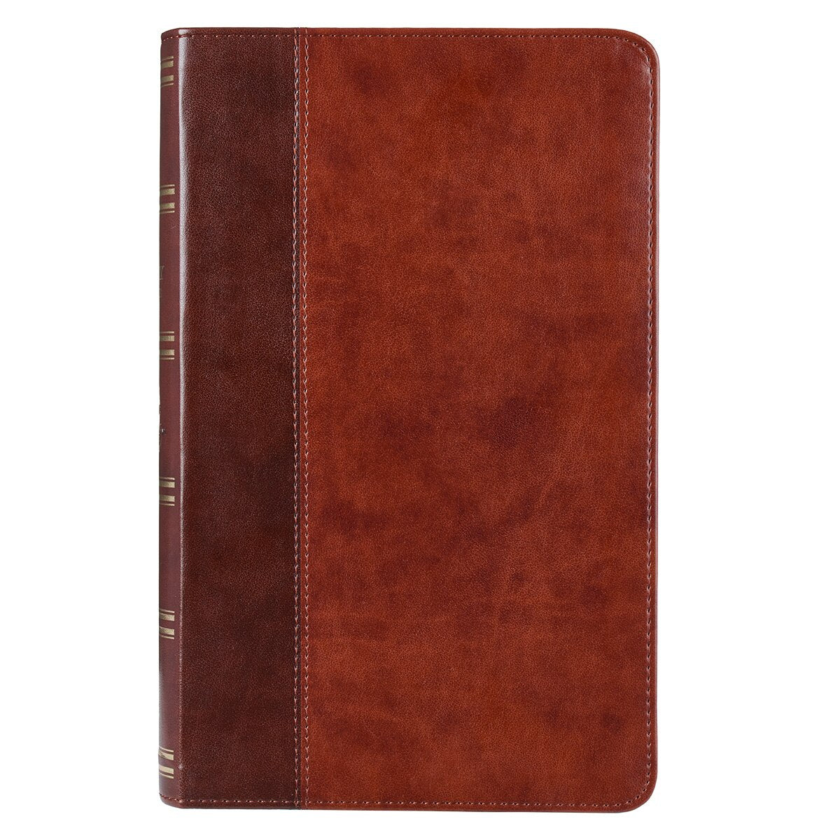 Two-tone Brown Faux Leather Giant Print Standard-size King James Version Bible