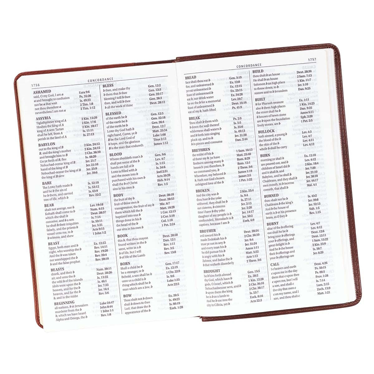 Two-tone Brown Faux Leather Giant Print Standard-size King James Version Bible