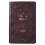 Dark Brown Faux Leather Giant Print Standard-size King James Version Bible with Thumb Index
