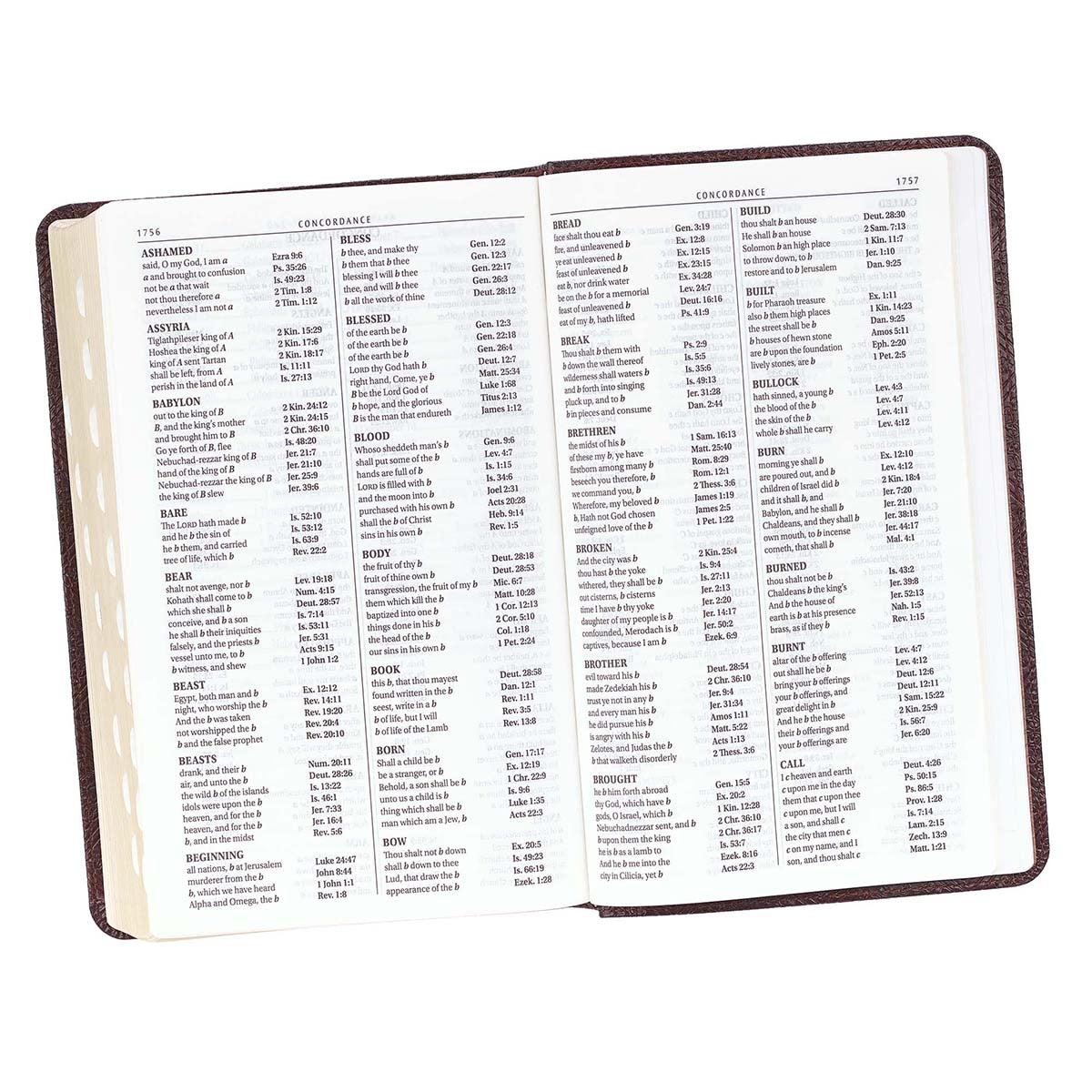 Dark Brown Faux Leather Giant Print Standard-size King James Version Bible with Thumb Index