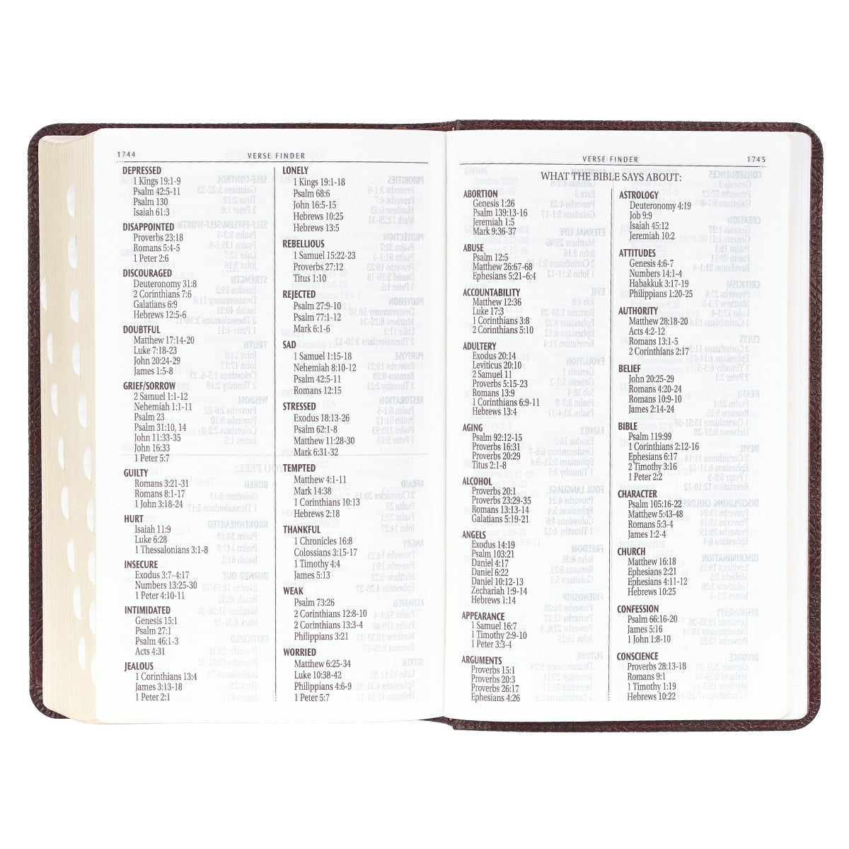 Dark Brown Faux Leather Giant Print Standard-size King James Version Bible with Thumb Index