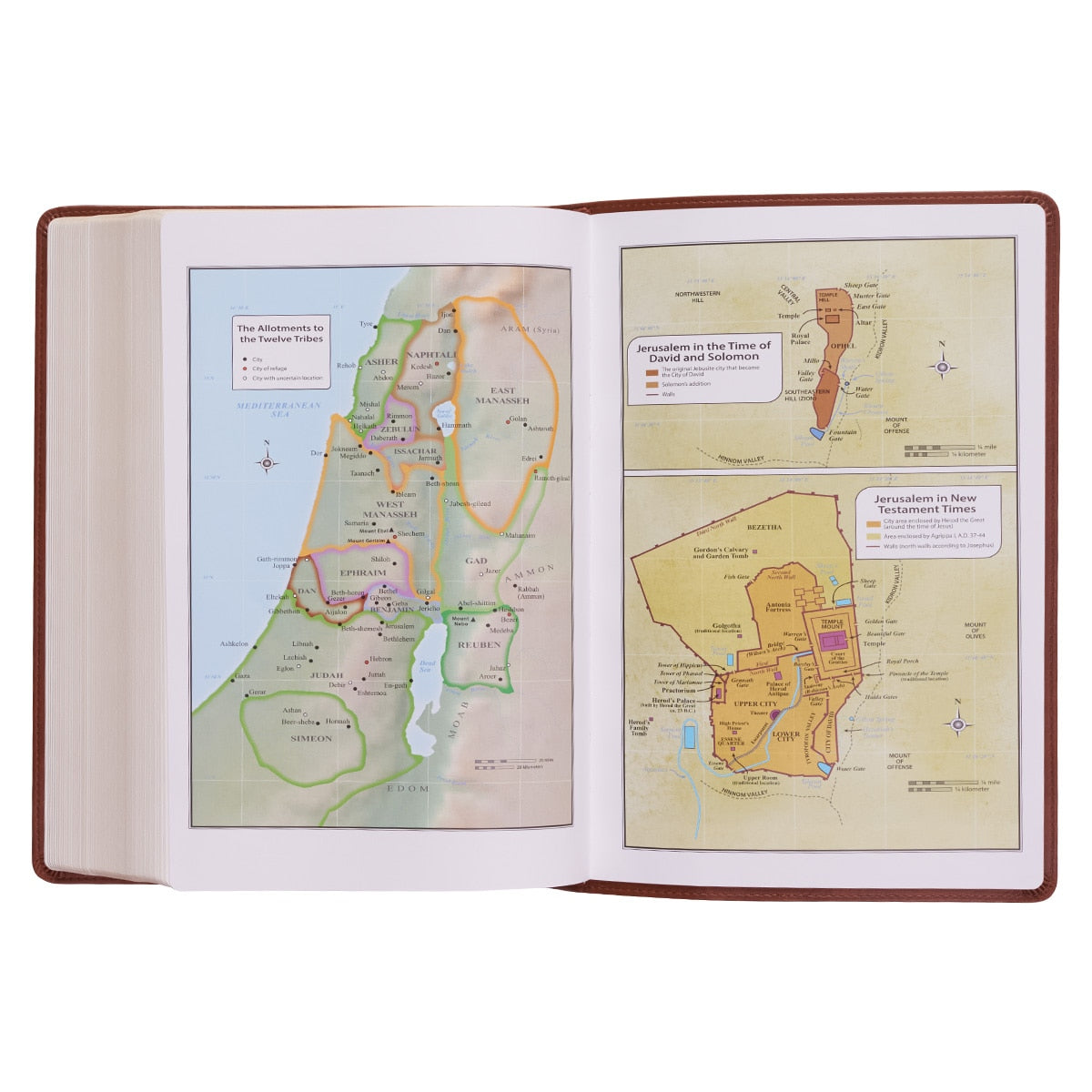 Saddle Tan Faux Leather Super Giant Print King James Version Bible