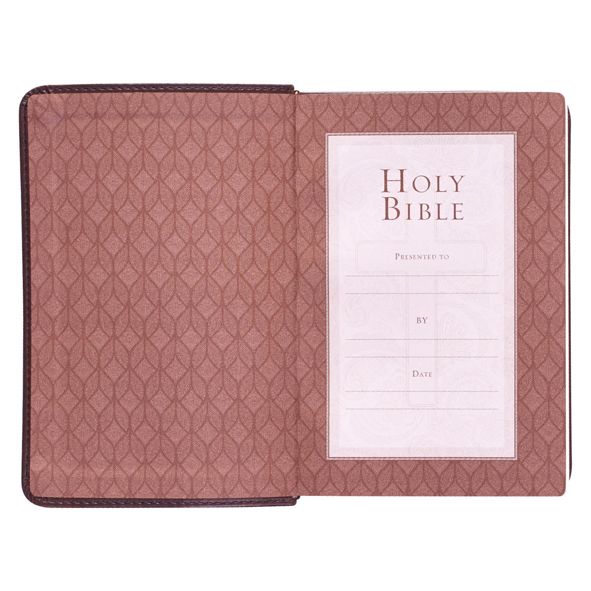 Dark Brown Faux Leather Large Print Compact King James Version Bible