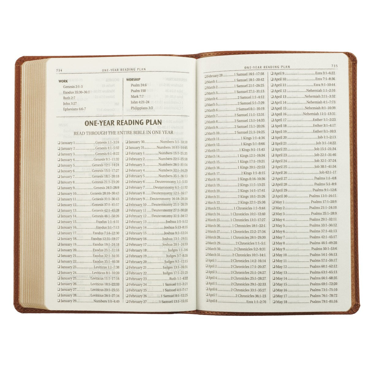 Saddle Tan Faux Leather Gift Edition King James Version Bible