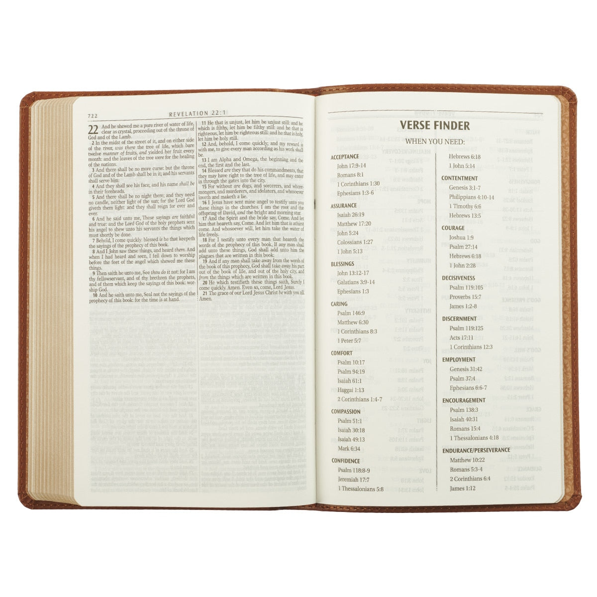 Saddle Tan Faux Leather Gift Edition King James Version Bible