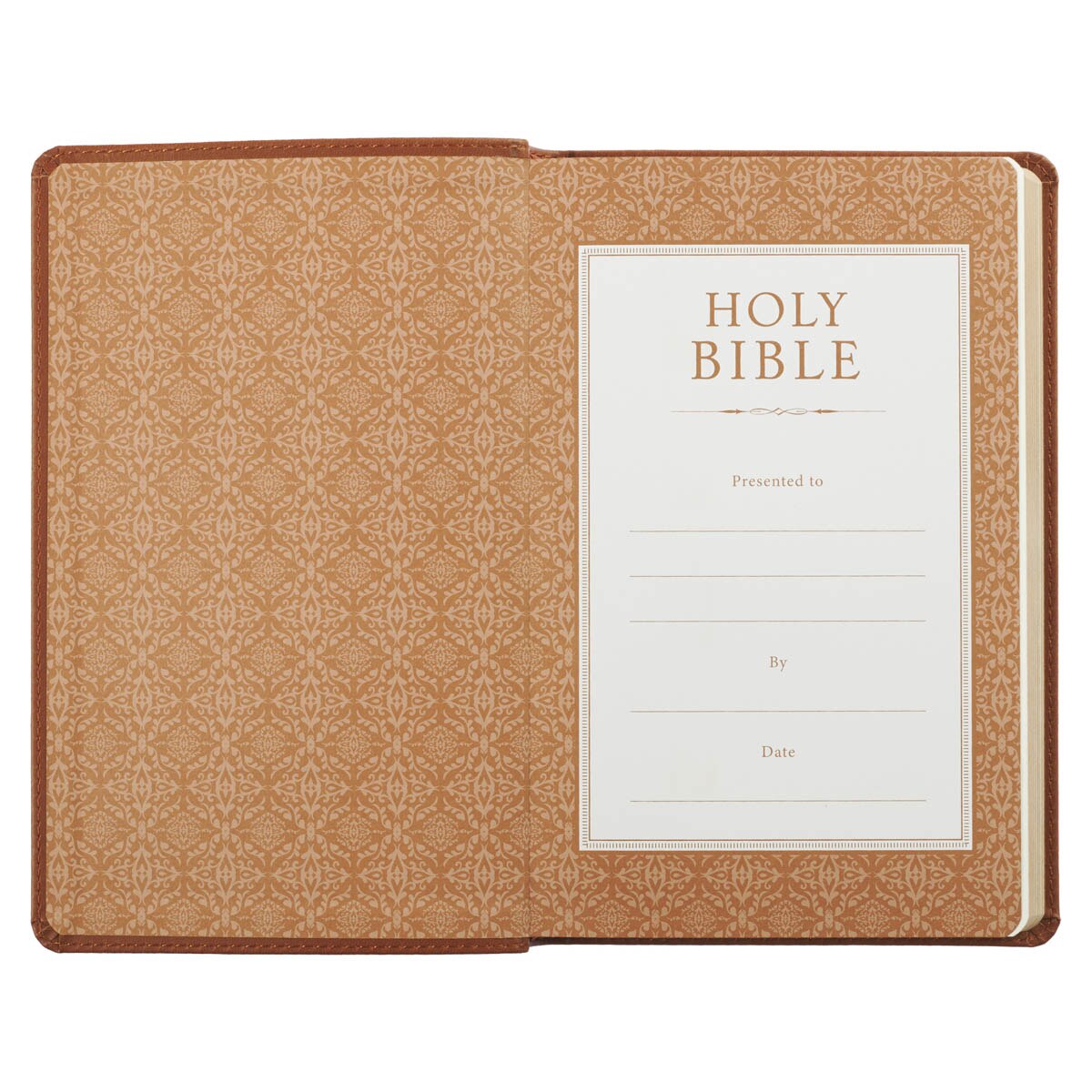 Saddle Tan Faux Leather Gift Edition King James Version Bible