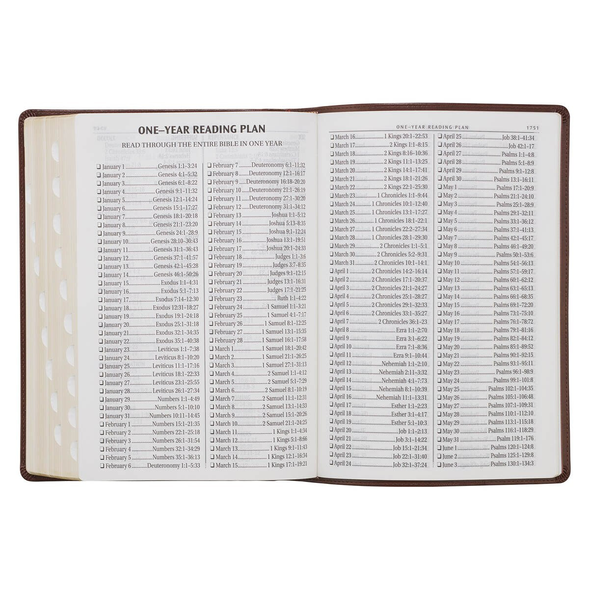 Chestnut Brown Faux Leather Super Giant Print King James Version Bible with Thumb Index