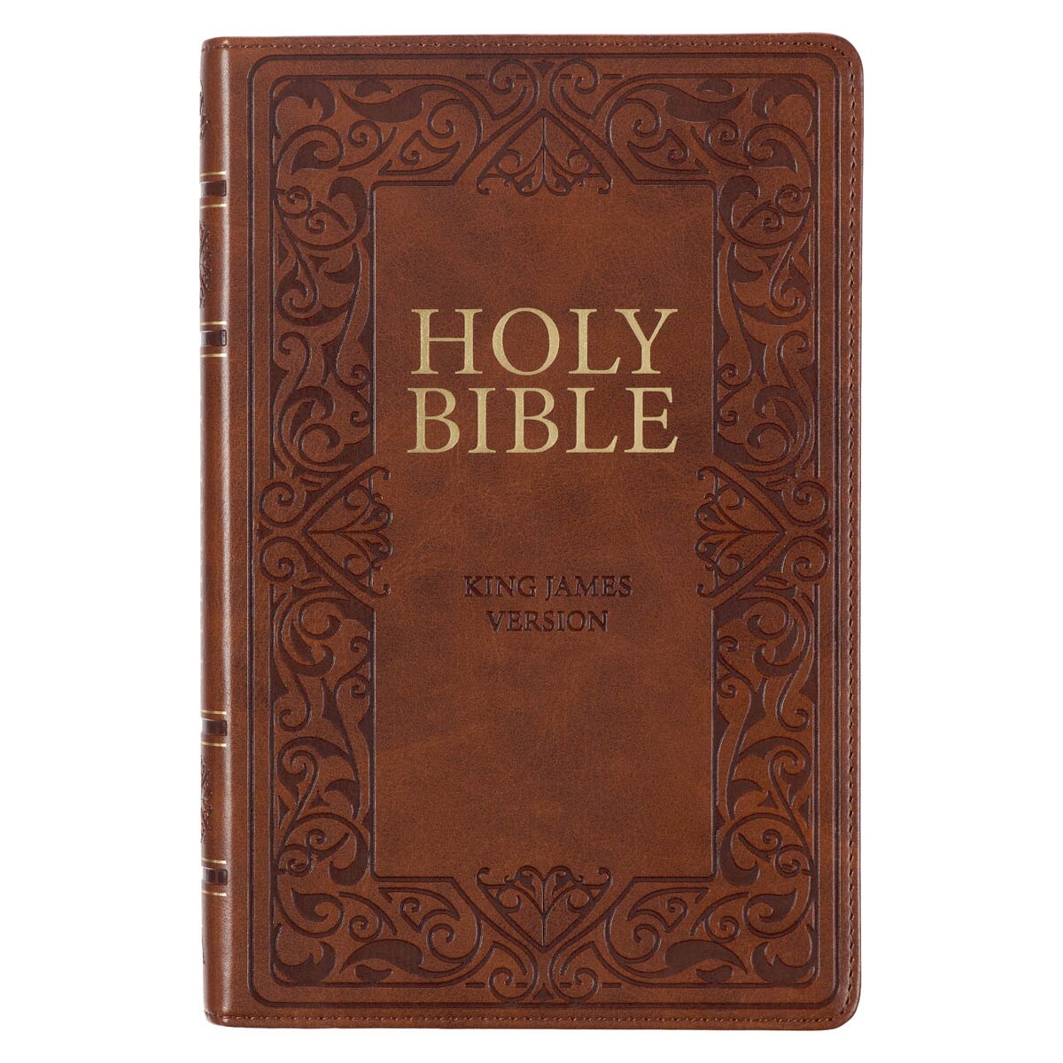 Medium Brown King James Version Deluxe Gift Bible with Thumb Index