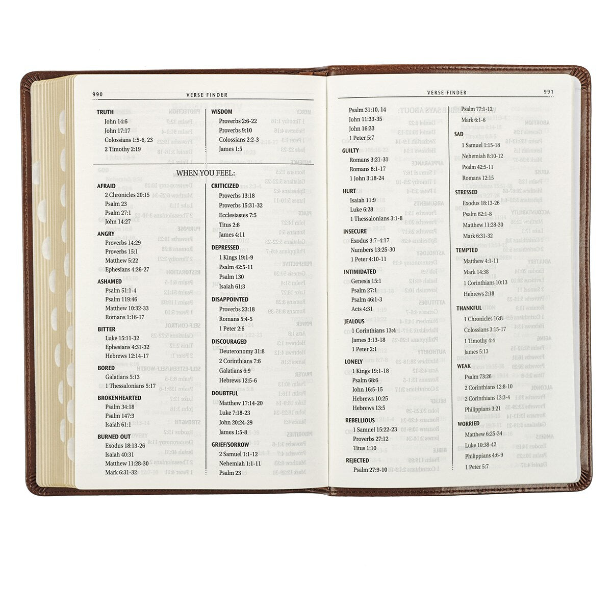 Medium Brown King James Version Deluxe Gift Bible with Thumb Index