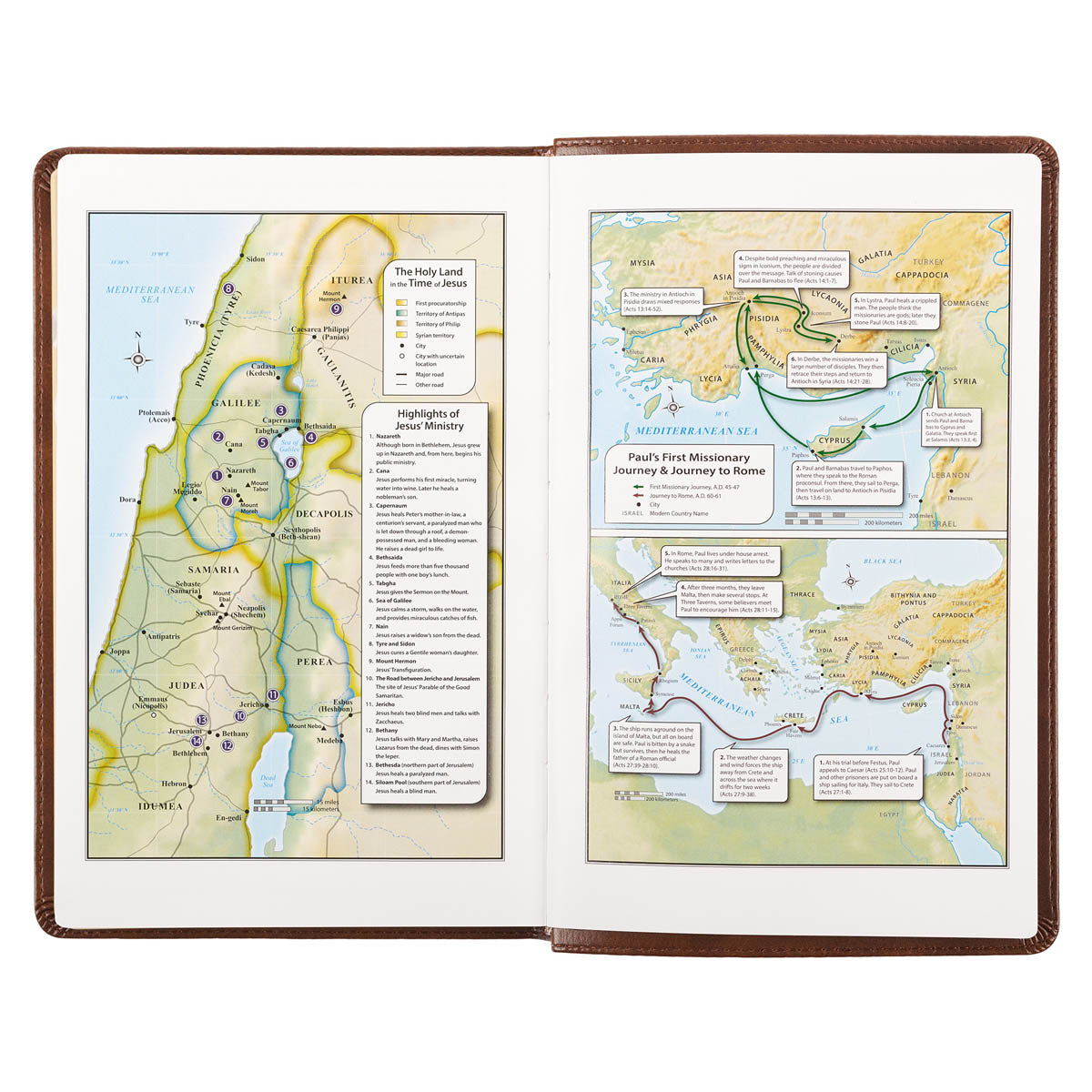 Medium Brown King James Version Deluxe Gift Bible with Thumb Index