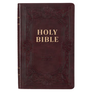 Dark Brown Faux Leather King James Version Deluxe Gift Bible with Thumb Index