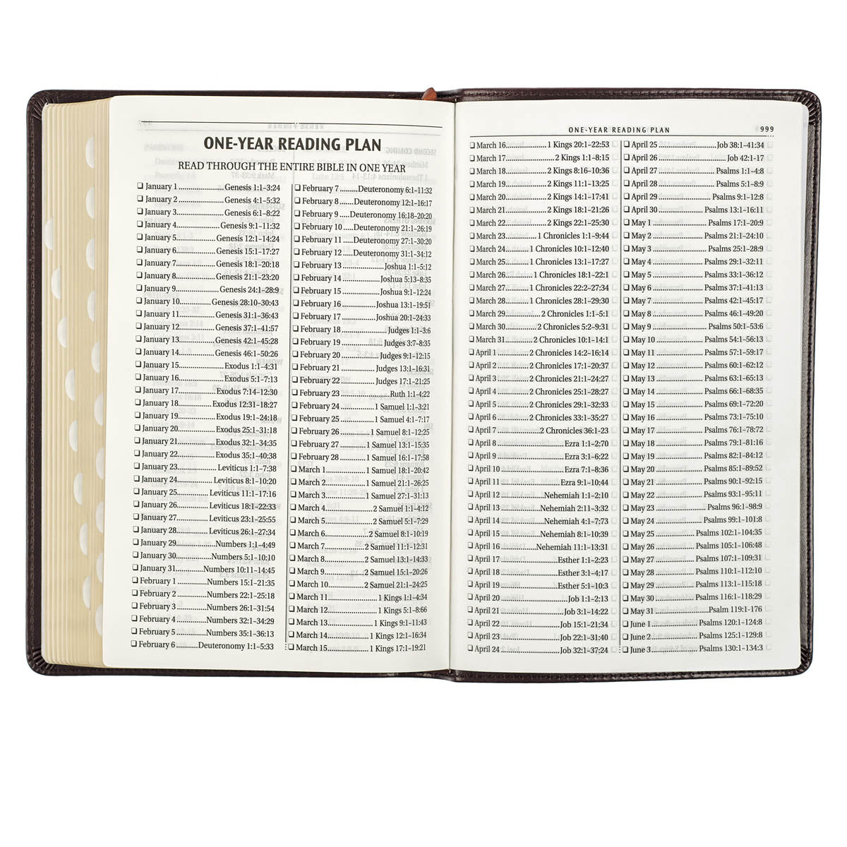 Dark Brown Faux Leather King James Version Deluxe Gift Bible with Thumb Index