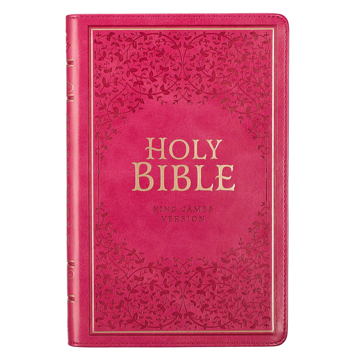 Pink Faux Leather King James Version Deluxe Gift Bible with Thumb Index