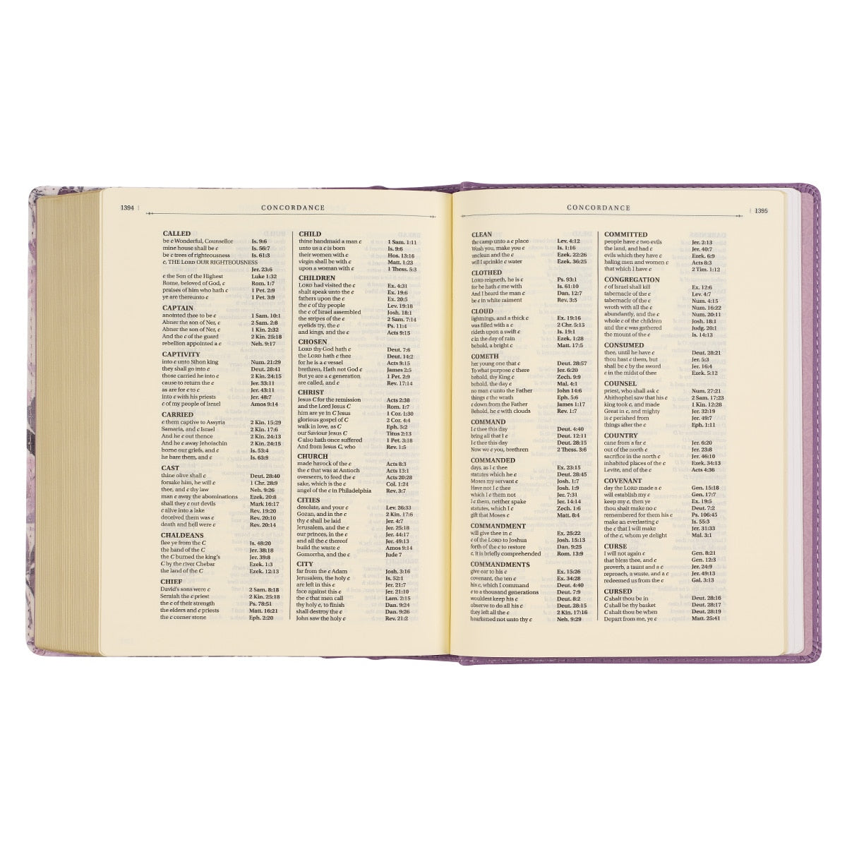 Purple Floral Faux Leather Hardcover Note-taking Bible