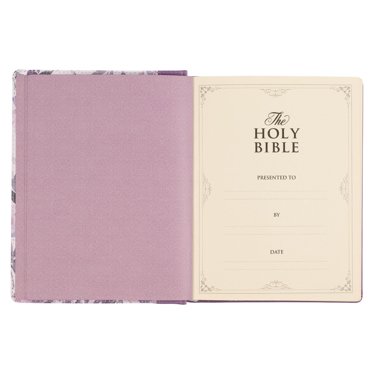 Purple Floral Faux Leather Hardcover Note-taking Bible