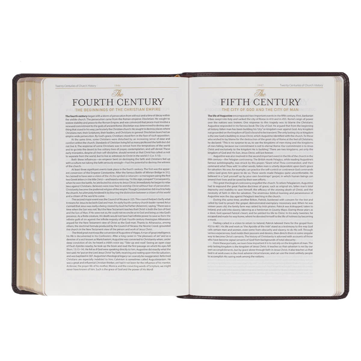 Burgundy Faux Leather King James Version Study Bible with Thumb Index