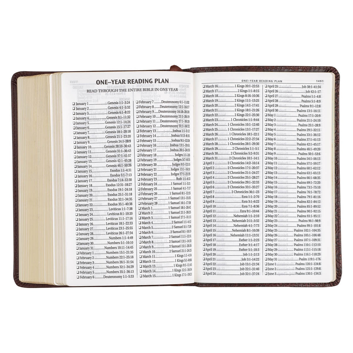 Medium Brown Faux Leather Large Print Compact King James Version Bible