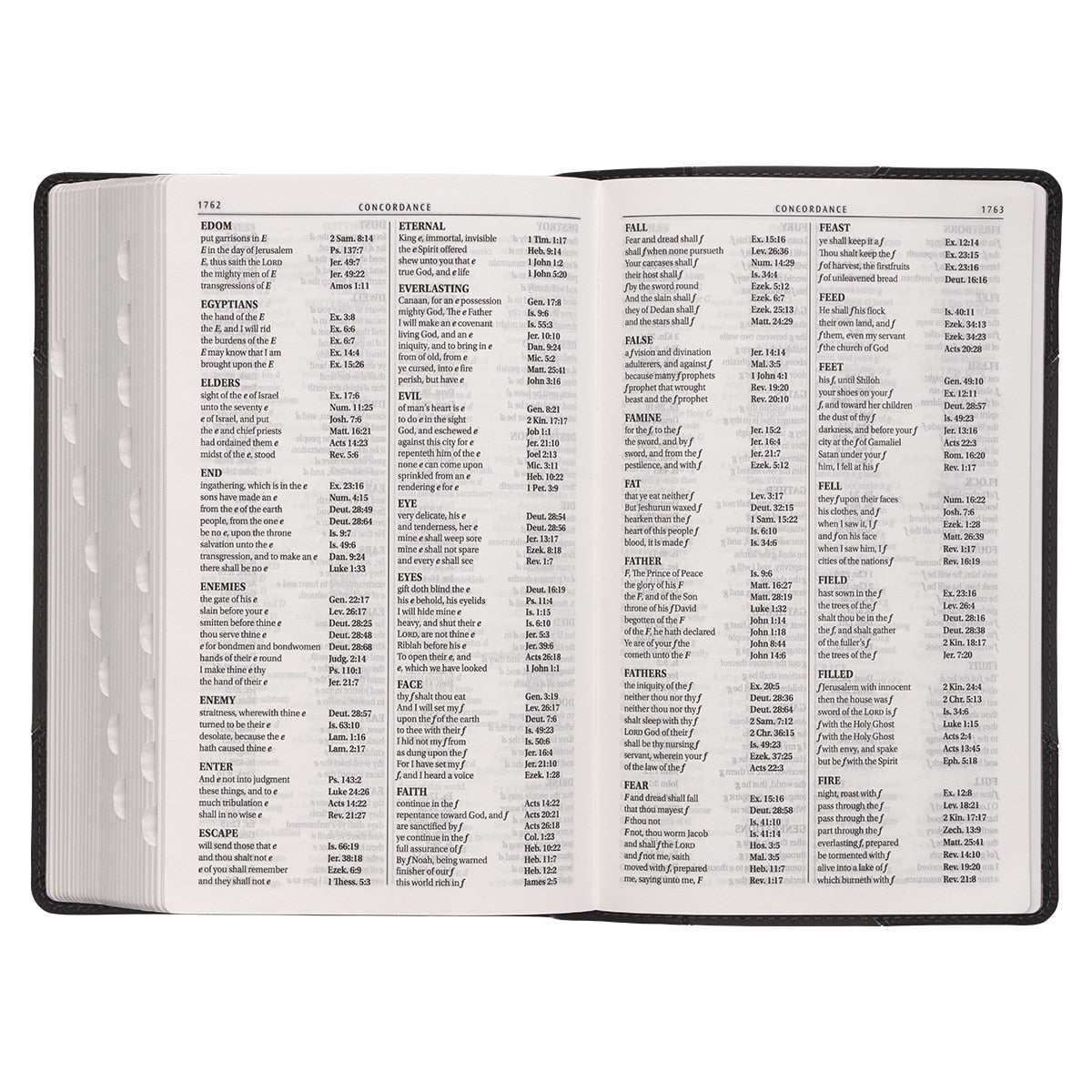 Black and Gray Two-tone Faux Leather Giant Print Standard-size Bible with Thumb Index