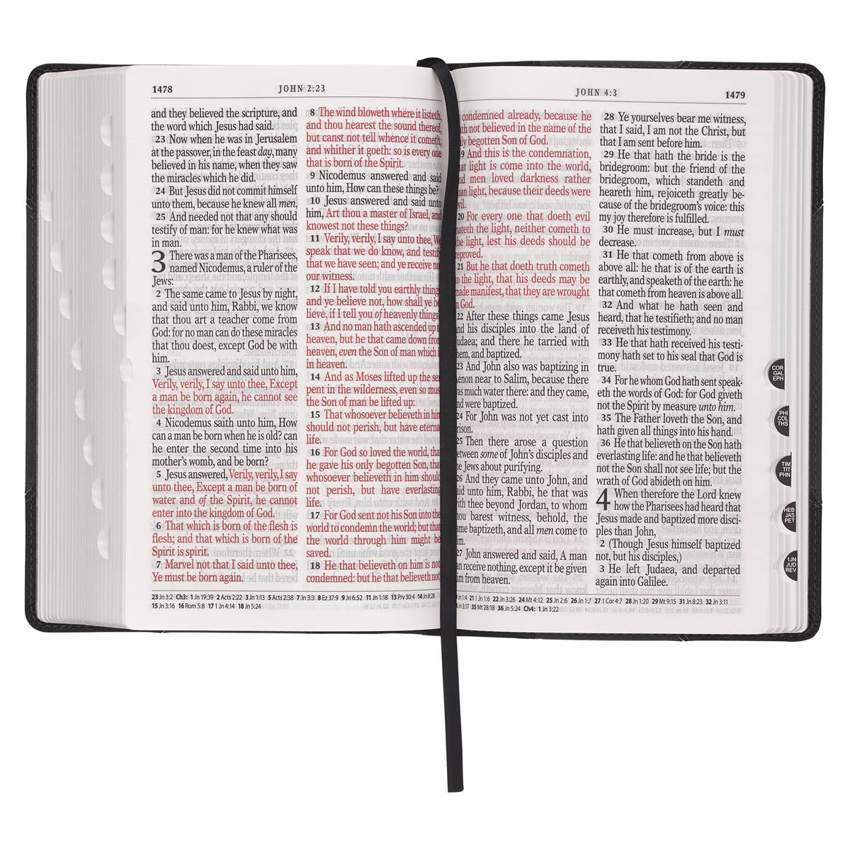 Black and Gray Two-tone Faux Leather Giant Print Standard-size Bible with Thumb Index