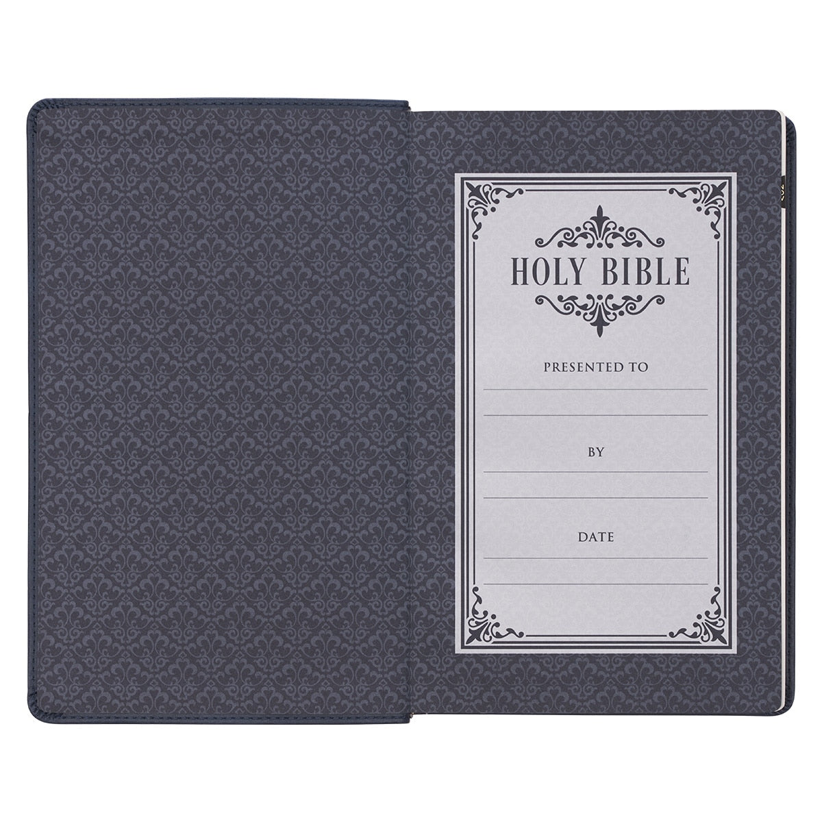 Dark Blue Faux Leather Giant Print Standard-size King James Version Bible with Thumb Index