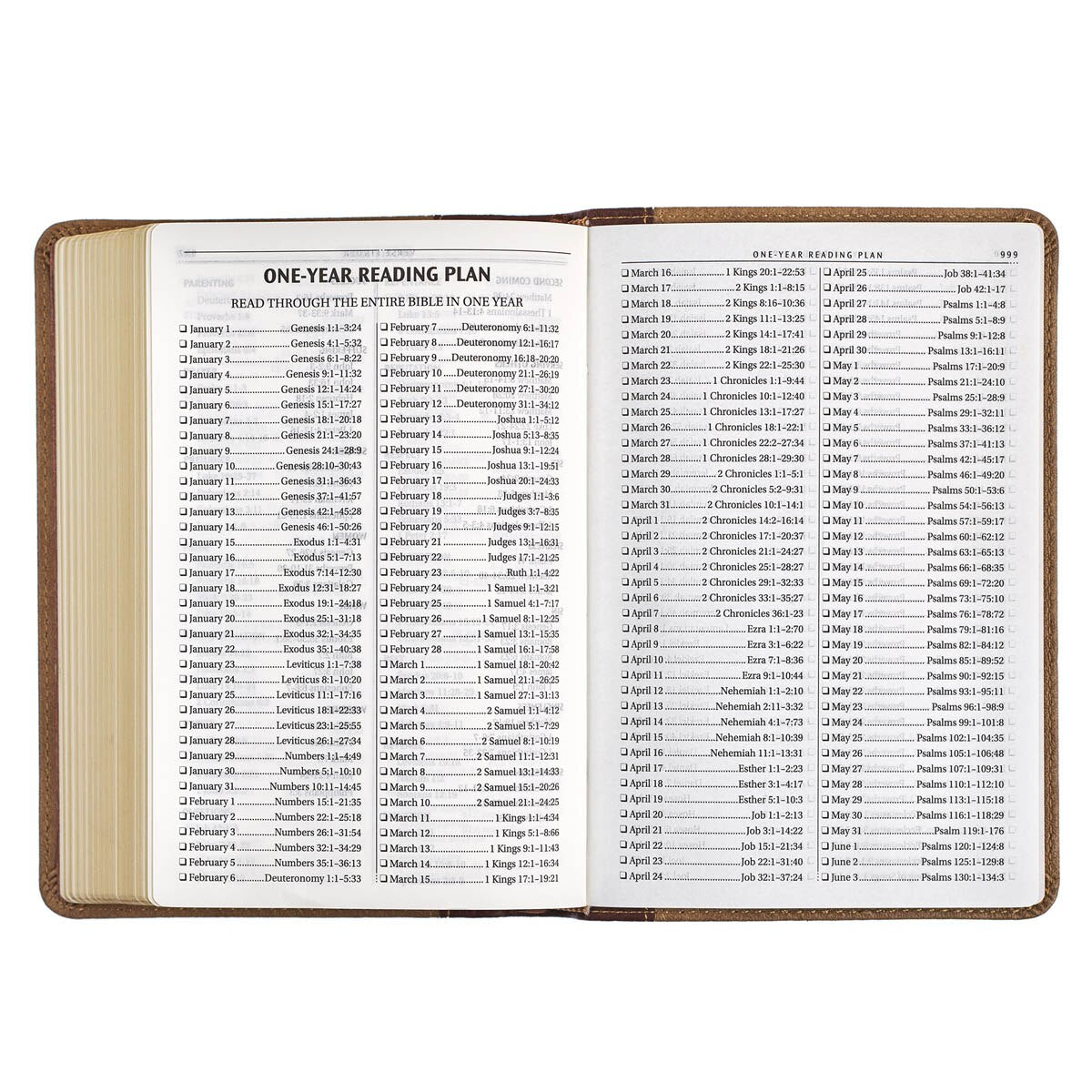 Sand and Brown Faux Leather Compact King James Version Bible