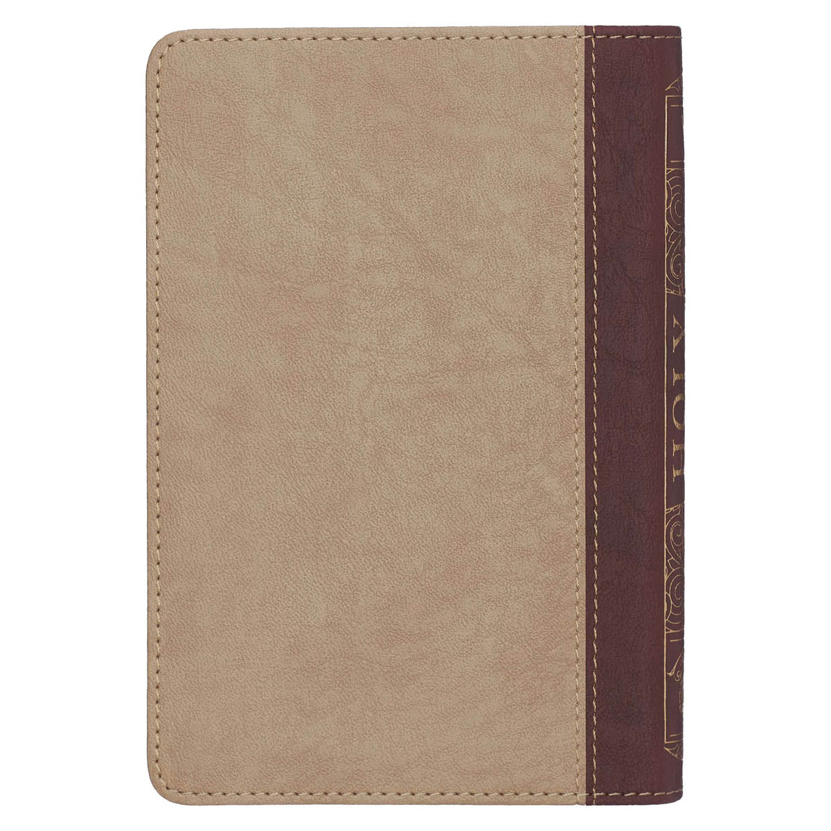 Sand and Brown Faux Leather Compact King James Version Bible