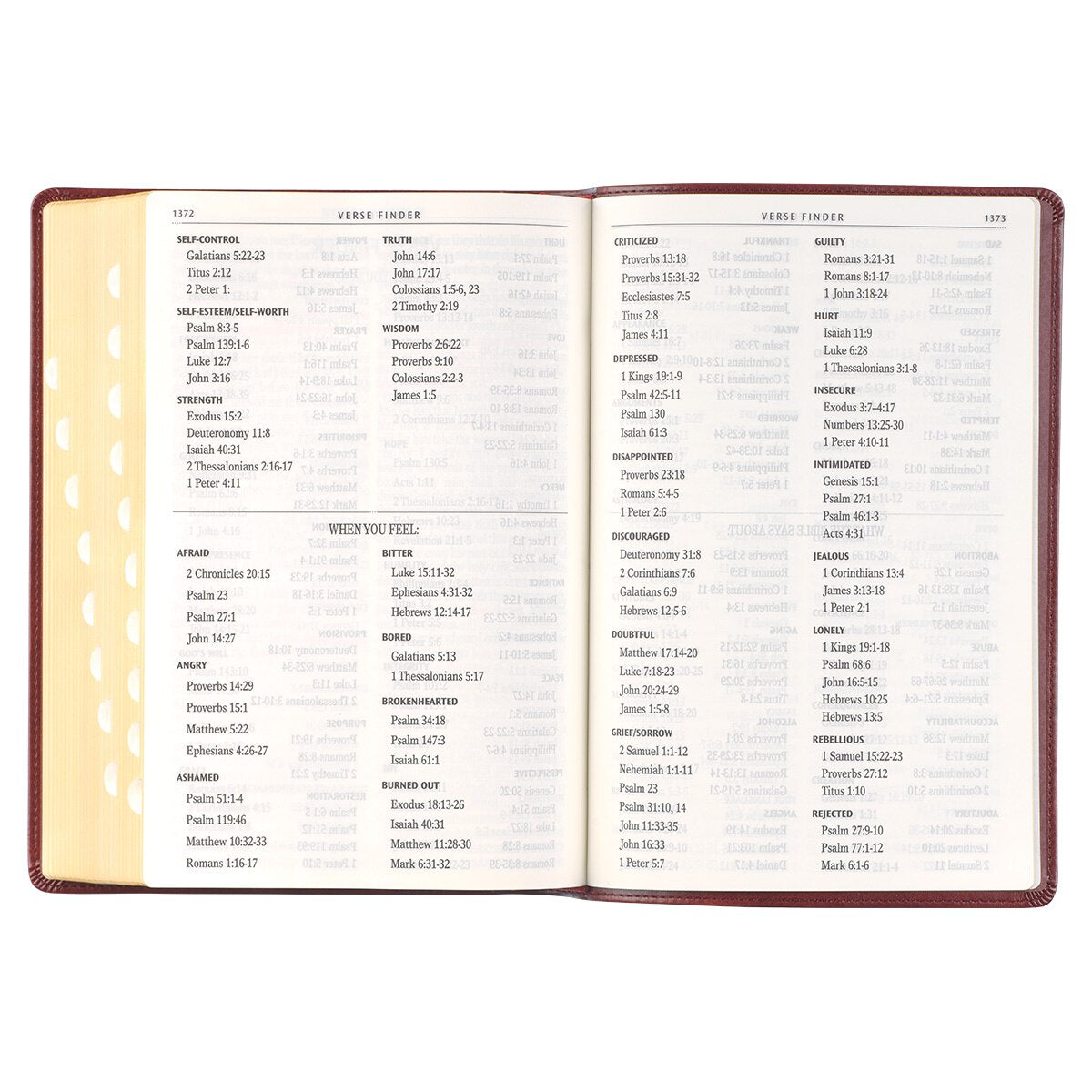 Burgundy Faux Leather Full-size Giant Print King James Version Bible with Thumb Index