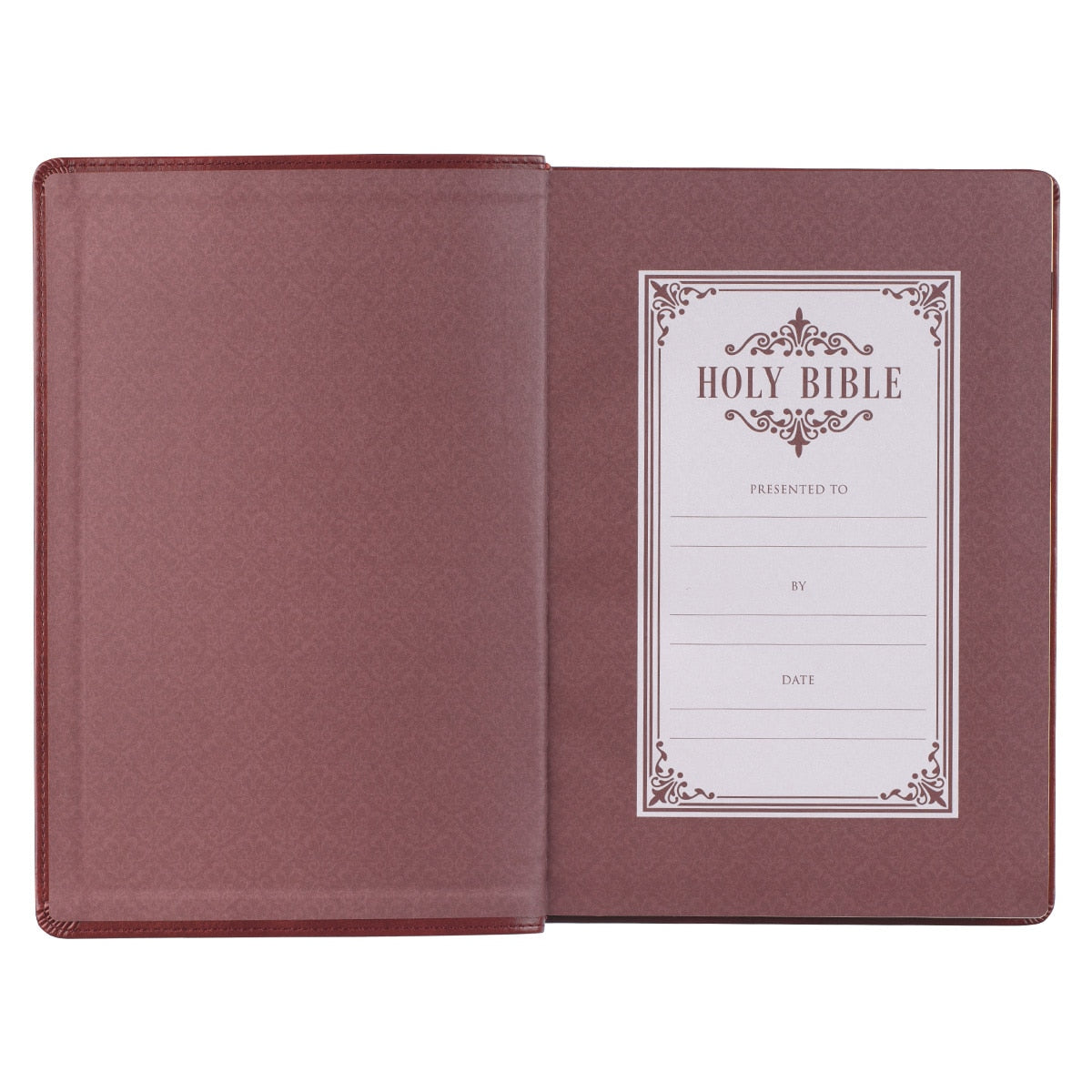 Burgundy Faux Leather Full-size Giant Print King James Version Bible with Thumb Index