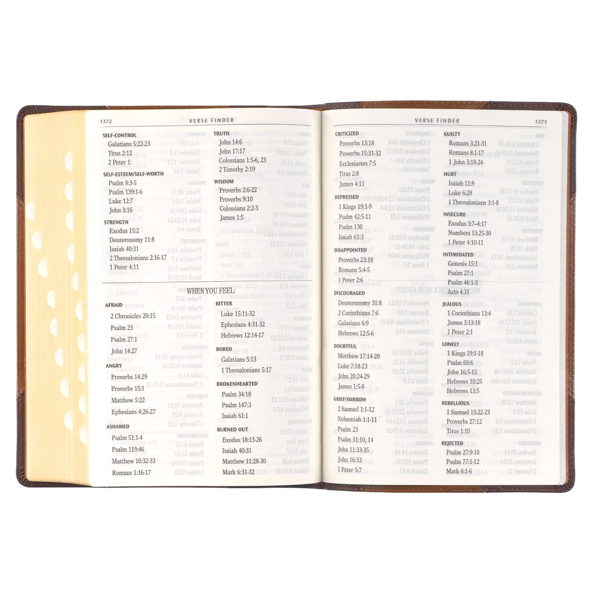 Two-tone Brown Faux Leather Giant Print Full-size King James Version Bible with Thumb Index