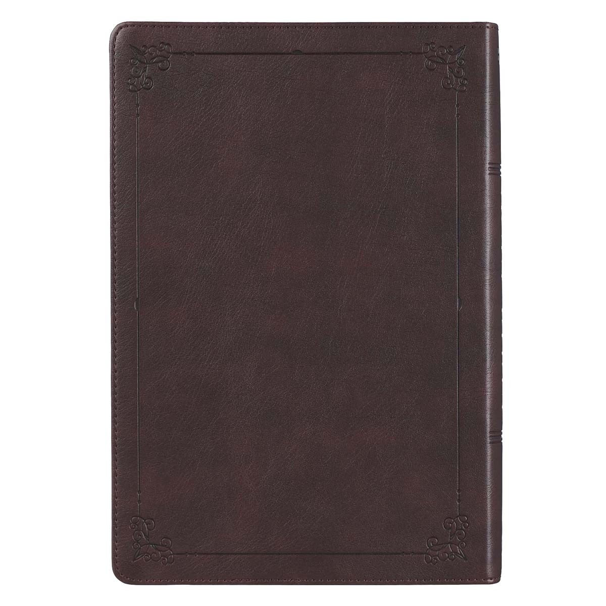 Espresso Brown Faux Leather Giant Print Full-size King James Version Bible with Thumb Index