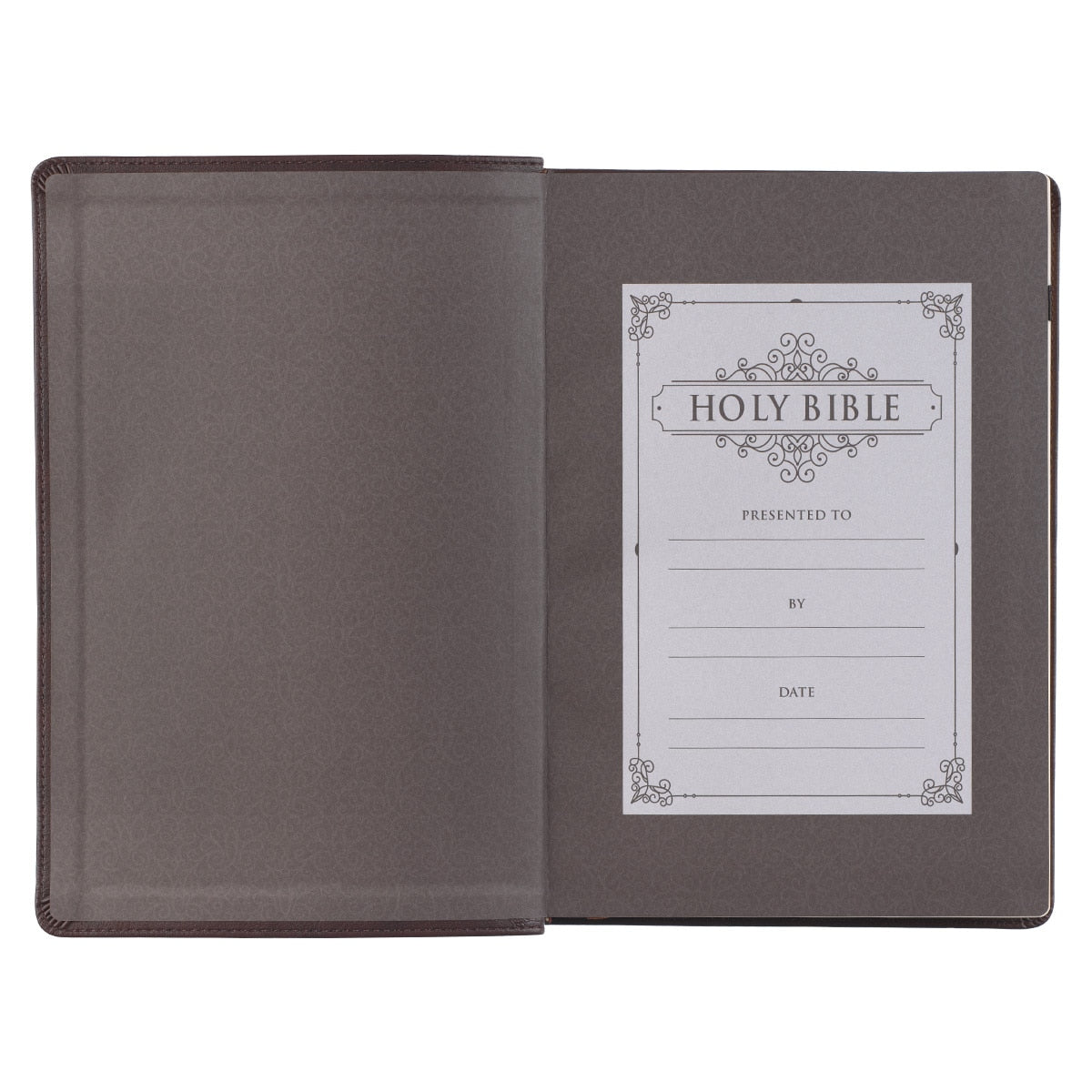 Espresso Brown Faux Leather Giant Print Full-size King James Version Bible with Thumb Index