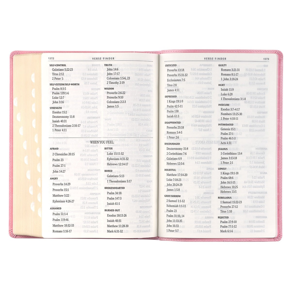 Pink Faux Leather Giant Print Full-size King James Version Bible with Thumb-index
