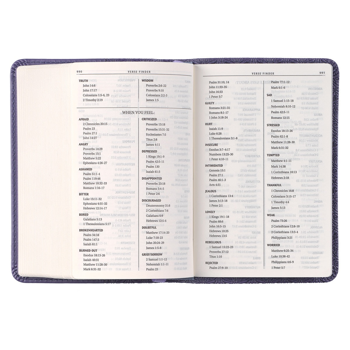 Purple Faux Leather King James Version Mini Pocket Bible
